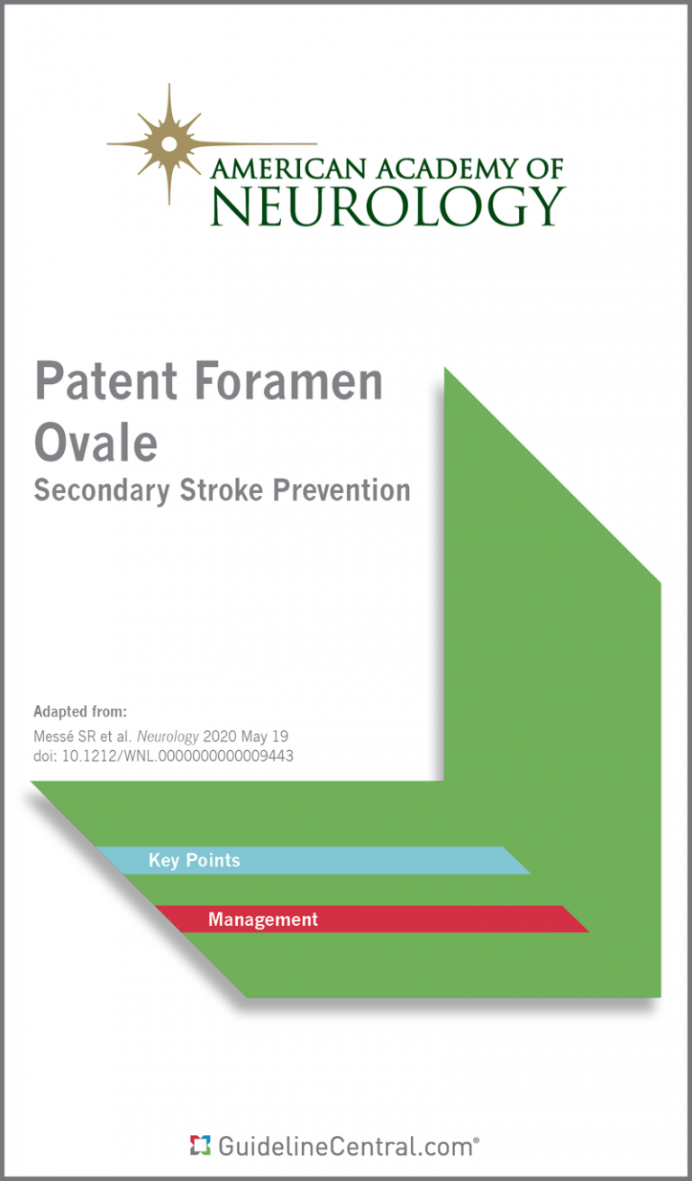 Patent Foramen Ovale Guidelines Pocket Guide Guideline Central   AAO PFO Cover 800px 1 768x1310 