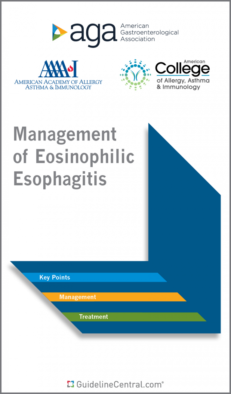 Management Of Eosinophilic Esophagitis Guidelines Pocket Guide Guideline Central 5072