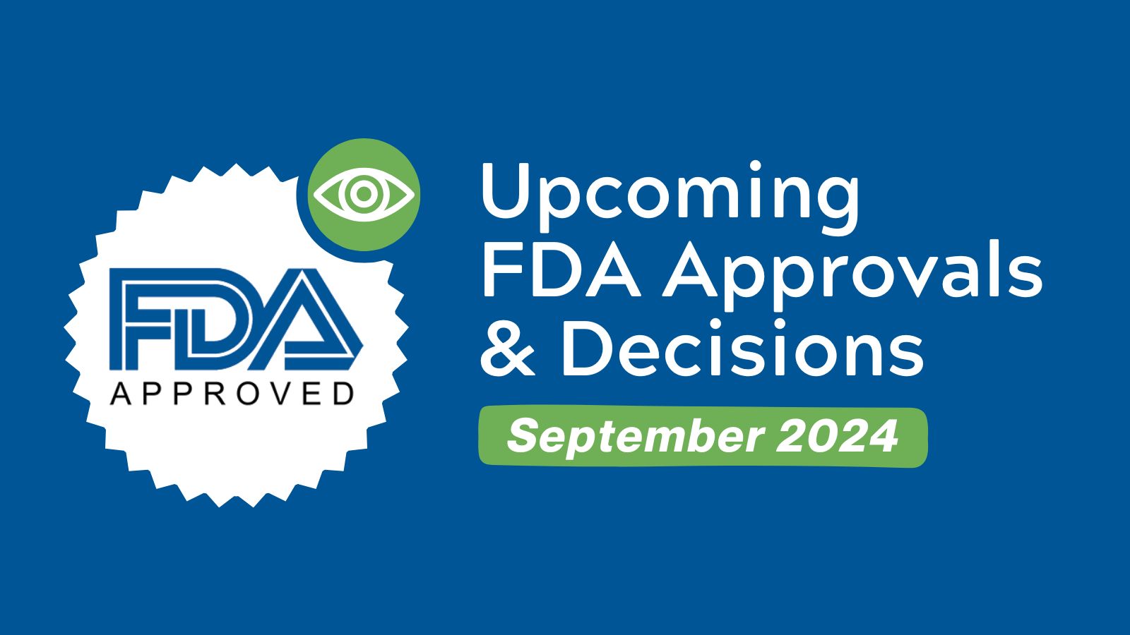 Upcoming FDA Approvals & Decisions - September 2024